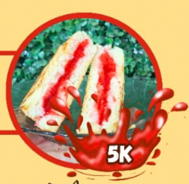 Roti Bakar (Strawbery-Susu)
